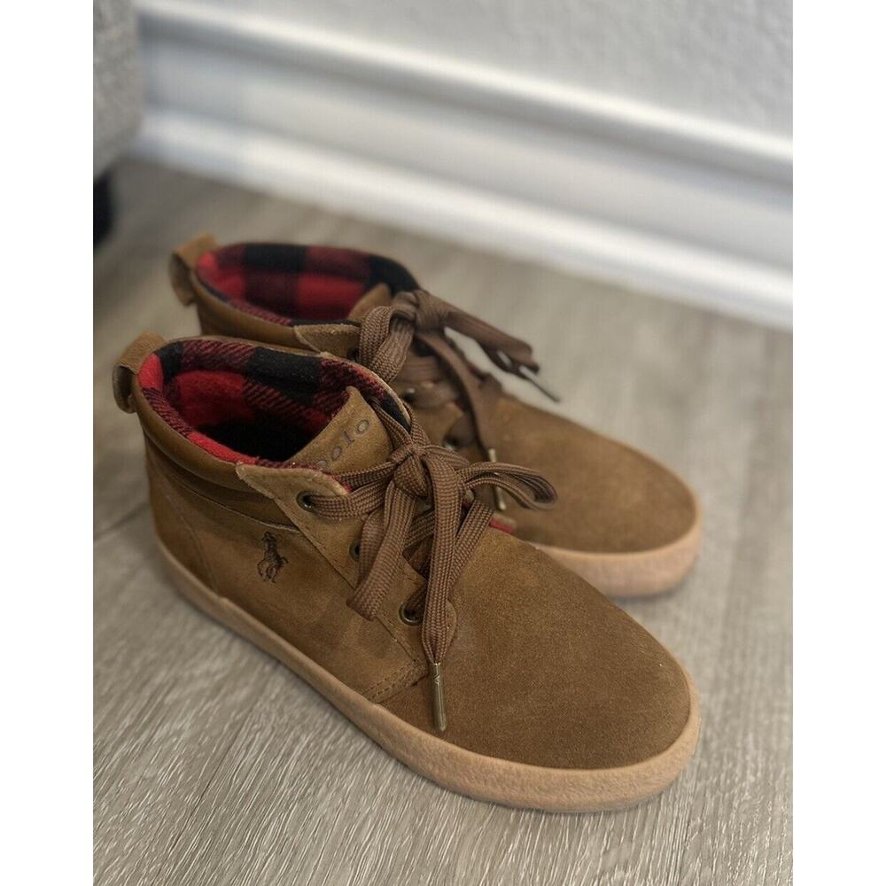 Polo Ralph Lauren Camdyn Suede High-Top Sneakers Boys Size 13 Junior